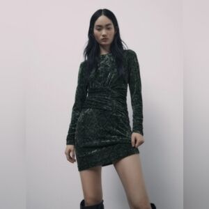 400- Zara Dress Green Color Size S NWT